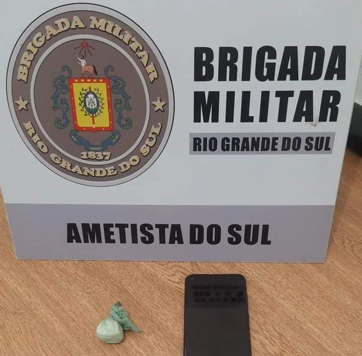 Capa Ametista do Sul: BM prende homem por tráfico de drogas