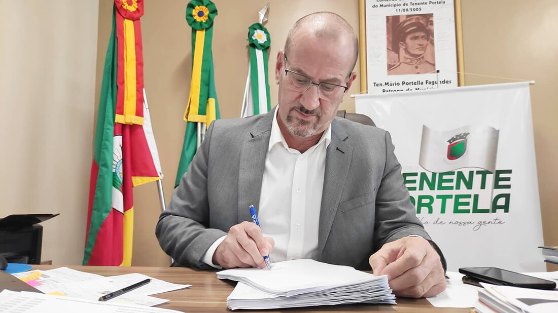 Capa Prefeito Rosemar Sala destaca avanços e desafios da gestão em Tenente Portela