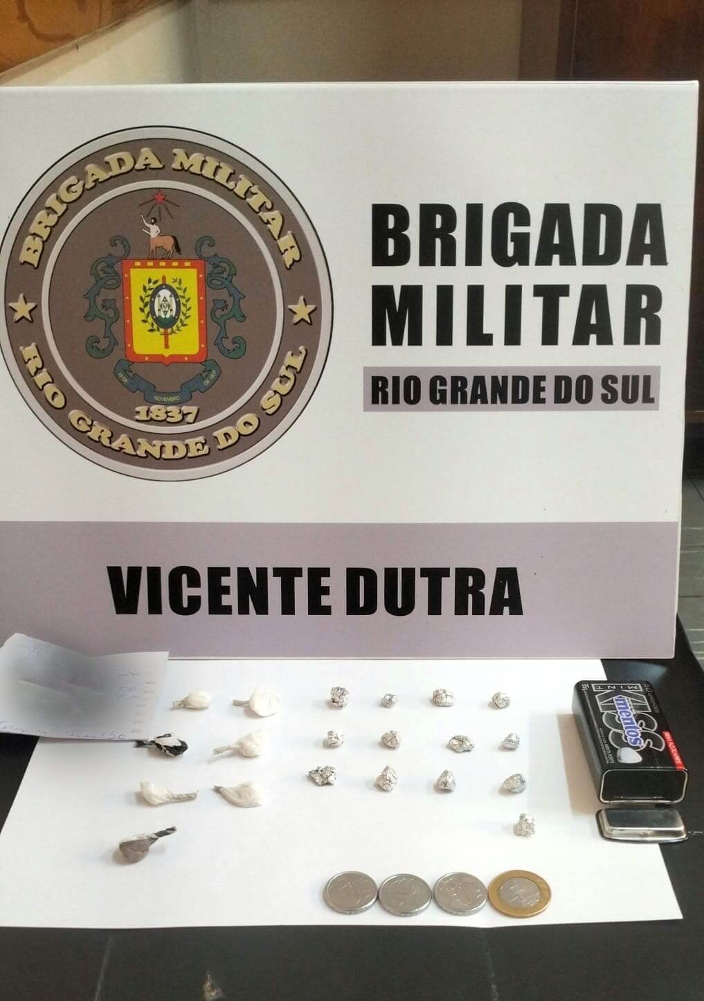 Capa Brigada Militar prende suspeito de tráfico em Vicente Dutra