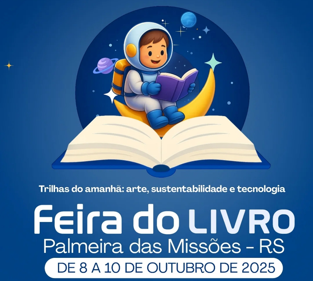 Capa Feira do Livro 2025 apresenta programação diversificada em Palmeira das Missões