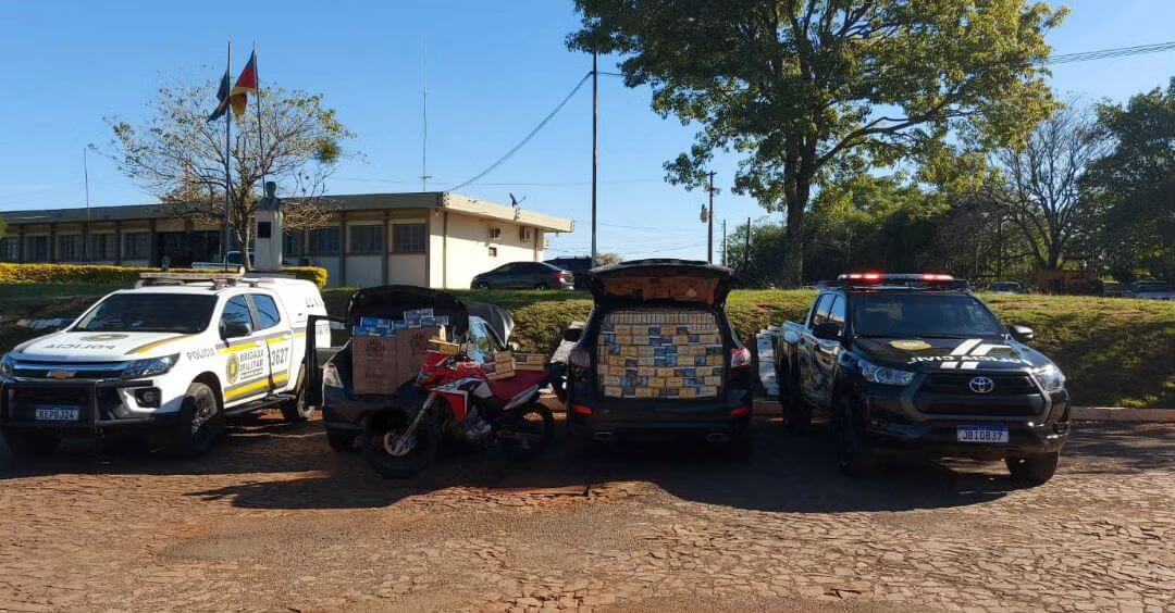 Capa Policiais apreendem cigarros contrabandeados em Esperança do Sul