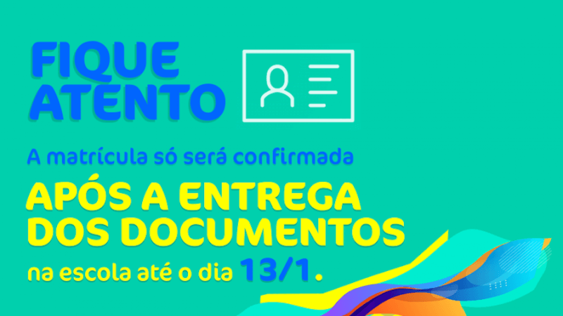 Capa Período de confirmação das matrículas nas escolas estaduais segue até 13 de janeiro