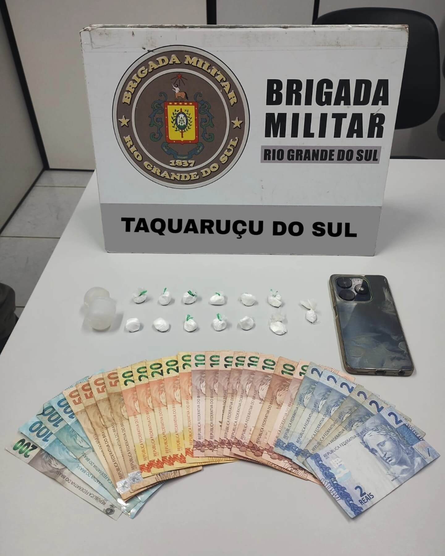 Capa Brigada Militar prende homem por tráfico em Taquaruçu do Sul