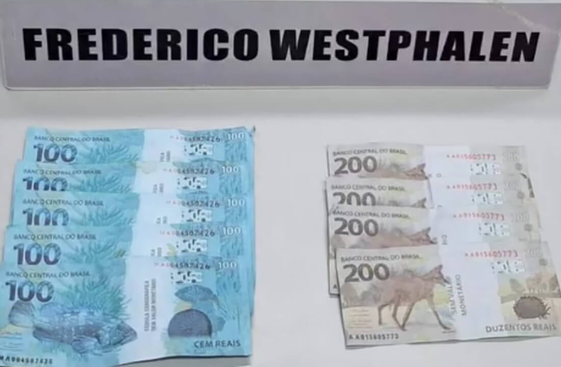 Capa Notas falsas são apreendidas em Frederico Westphalen