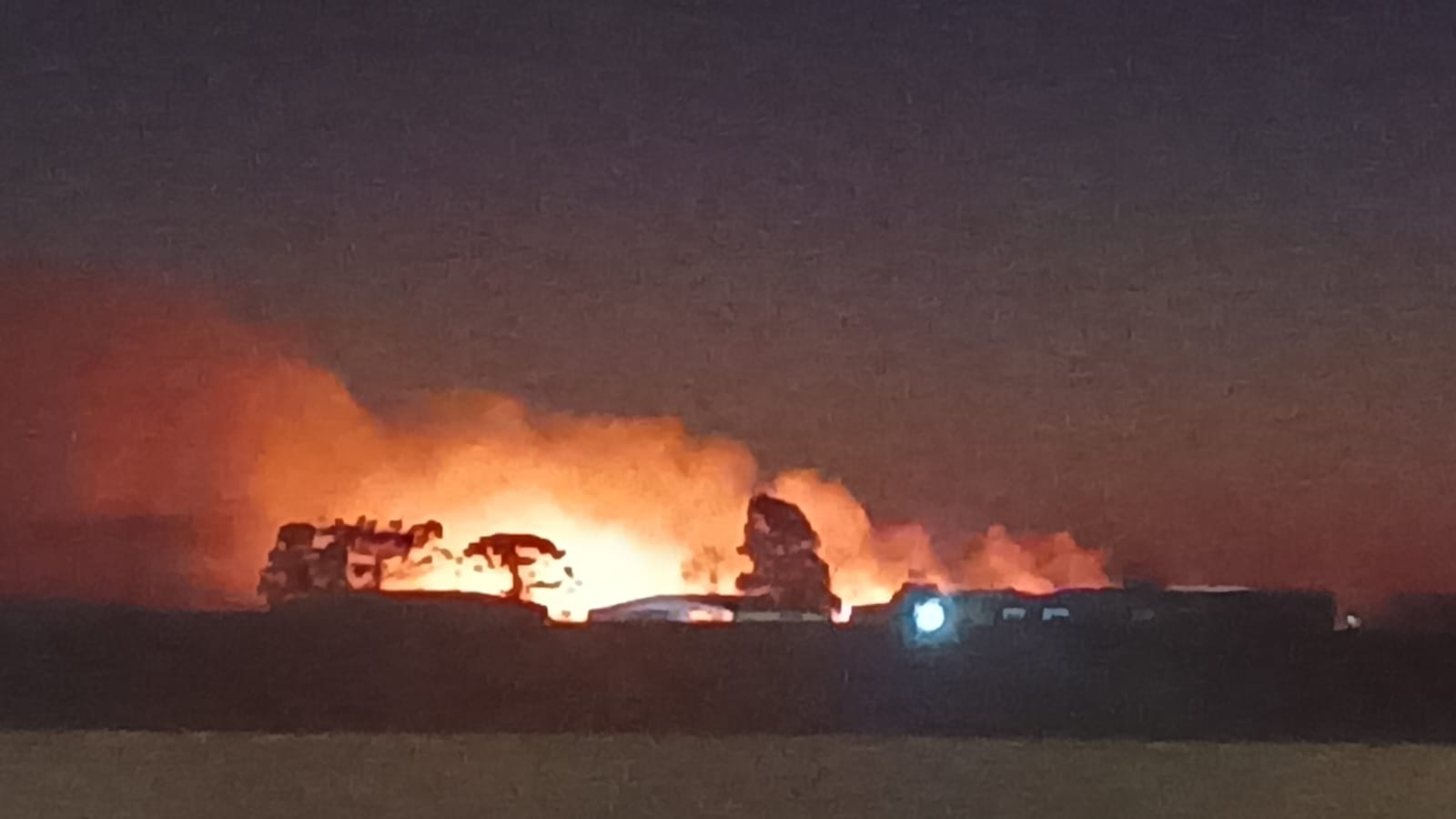 Capa Incêndio em vegetação mobiliza Corpo de Bombeiros no entorno do Aeroporto de Palmeira das Missões