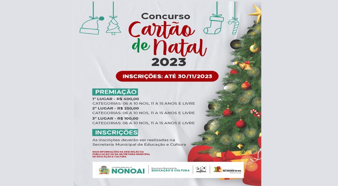 Capa Nonoai: prefeitura lança concurso Cartão de Natal