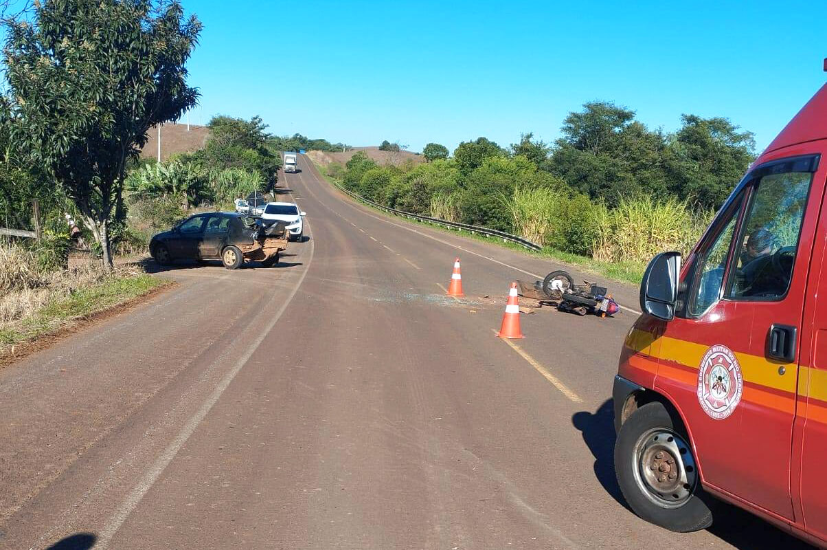 Capa Motociclista fica gravemente ferido após colisão traseira na BR-468, entre Três Passos e Tiradentes do Sul