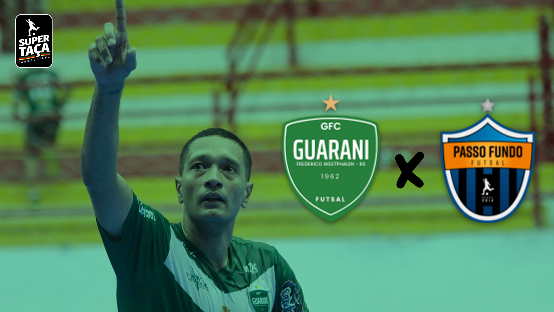 Capa Guarani Futsal x Passo Fundo: onde ouvir ou assistir e como chegam os times