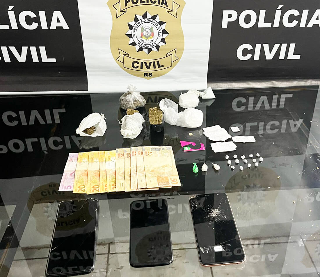 Capa Polícia Civil prende dois homens por tráfico de drogas em Iraí