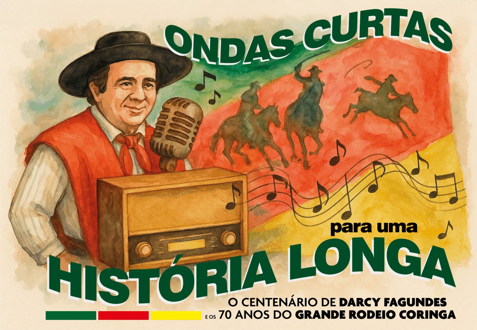 Capa Semana Farroupilha 2025 celebra o centenário de Darci Fagundes e o legado do Grande Rodeio Coringa