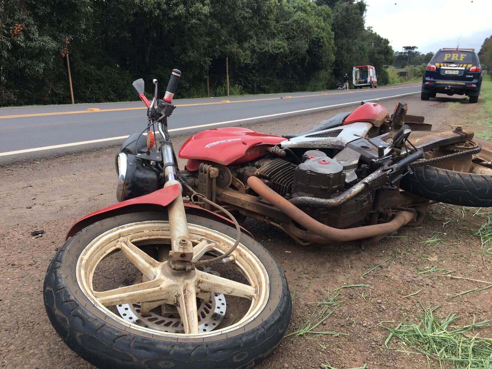 Capa Seberi: queda de motociclista é registrado