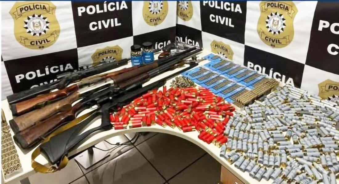Capa Polícia Civil apreende oito armas e mais de 2,5 mil munições em operação nas Missões