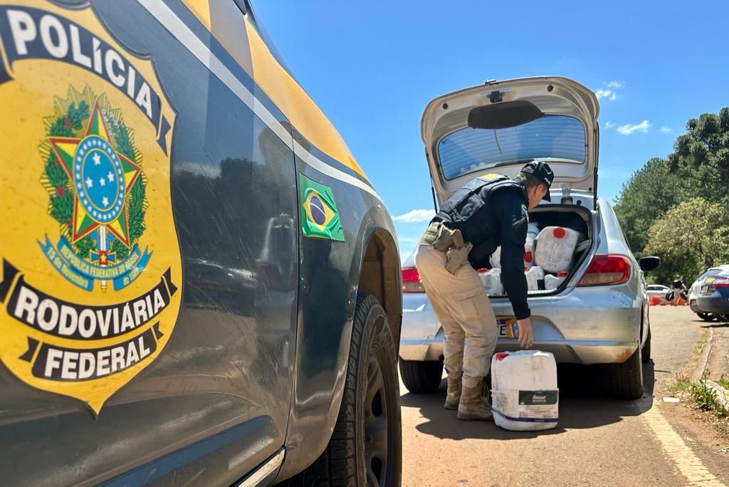 Capa PRF apreende mais de meia tonelada de agrotóxicos em Sarandi