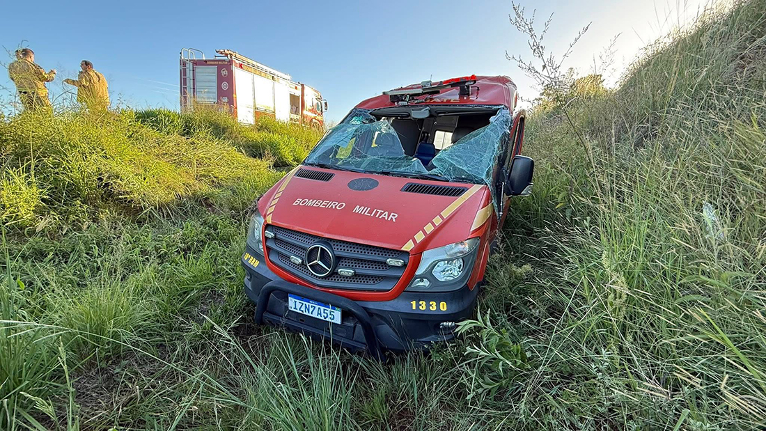 Capa Colisão entre carro, ônibus de trabalhadores e ambulância resulta em tombamento e três feridos em Ibirubá