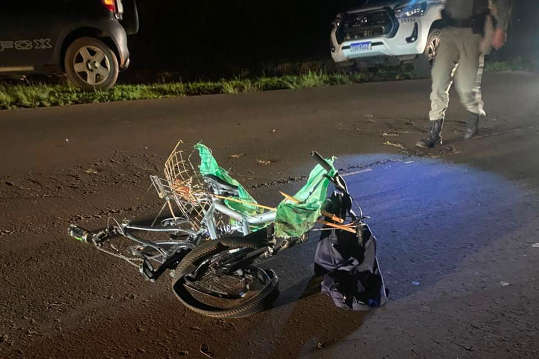Capa Ciclista morre após ser atropelado na ERS-317 em Coronel Bicaco