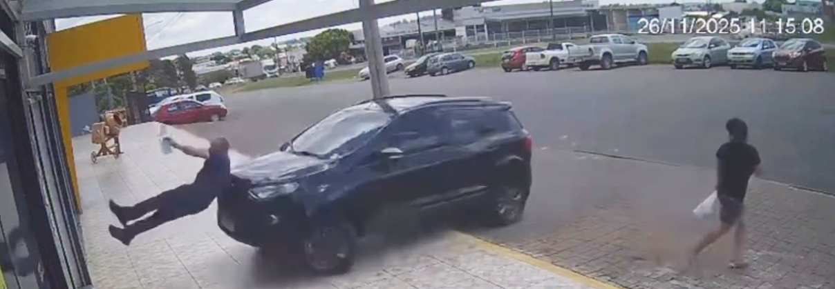 Capa Policial da Brigada Militar é atropelado intencionalmente em Passo Fundo