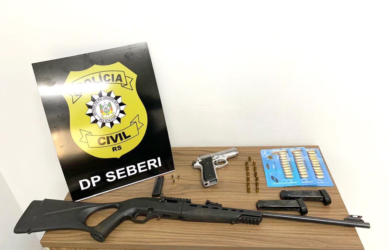Capa Polícia Civil de Seberi apreende armas em operação contra violência doméstica
