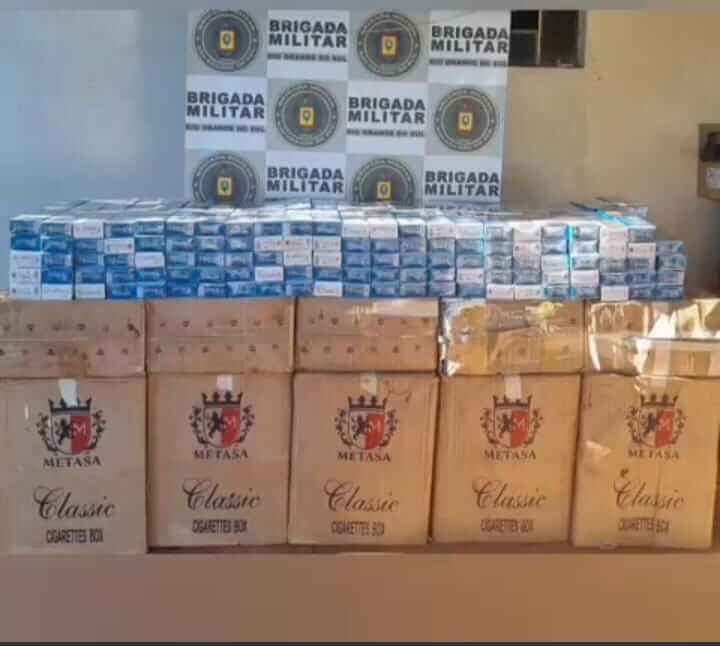 Capa Brigada Militar apreende veículo e cigarros contrabandeados em Crissiumal