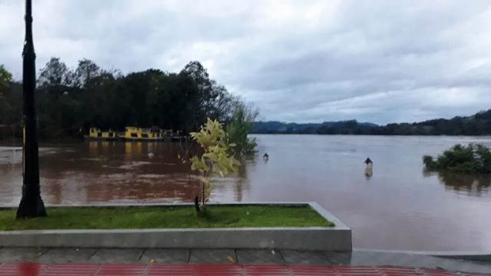 Capa Nível do Rio Uruguai em Mondaí atinge 10,6 metros acima do normal