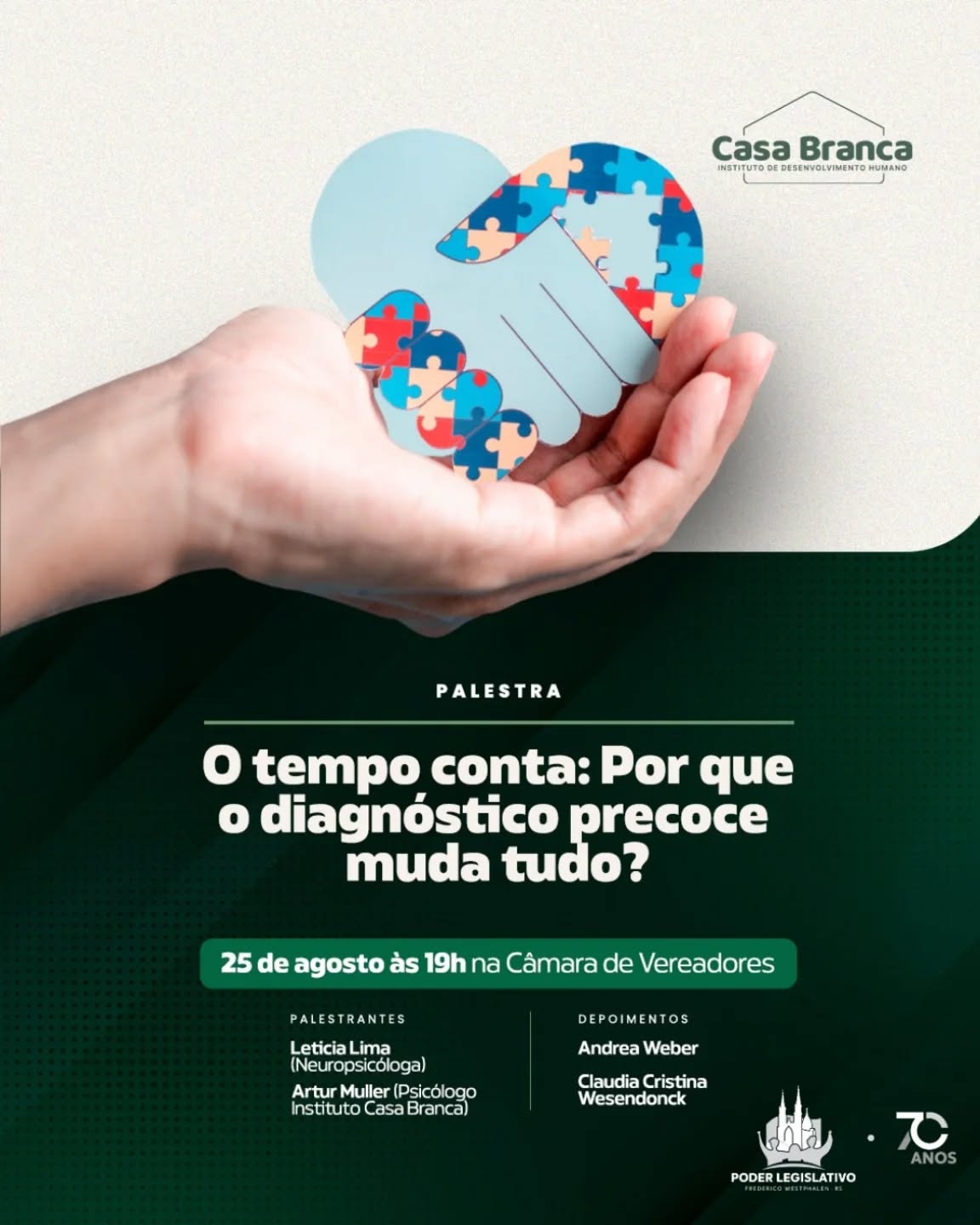 Capa Palestra sobre diagnóstico precoce será realizada na 4ª Semana Municipal da Pessoa com Deficiência Intelectual e Múltipla