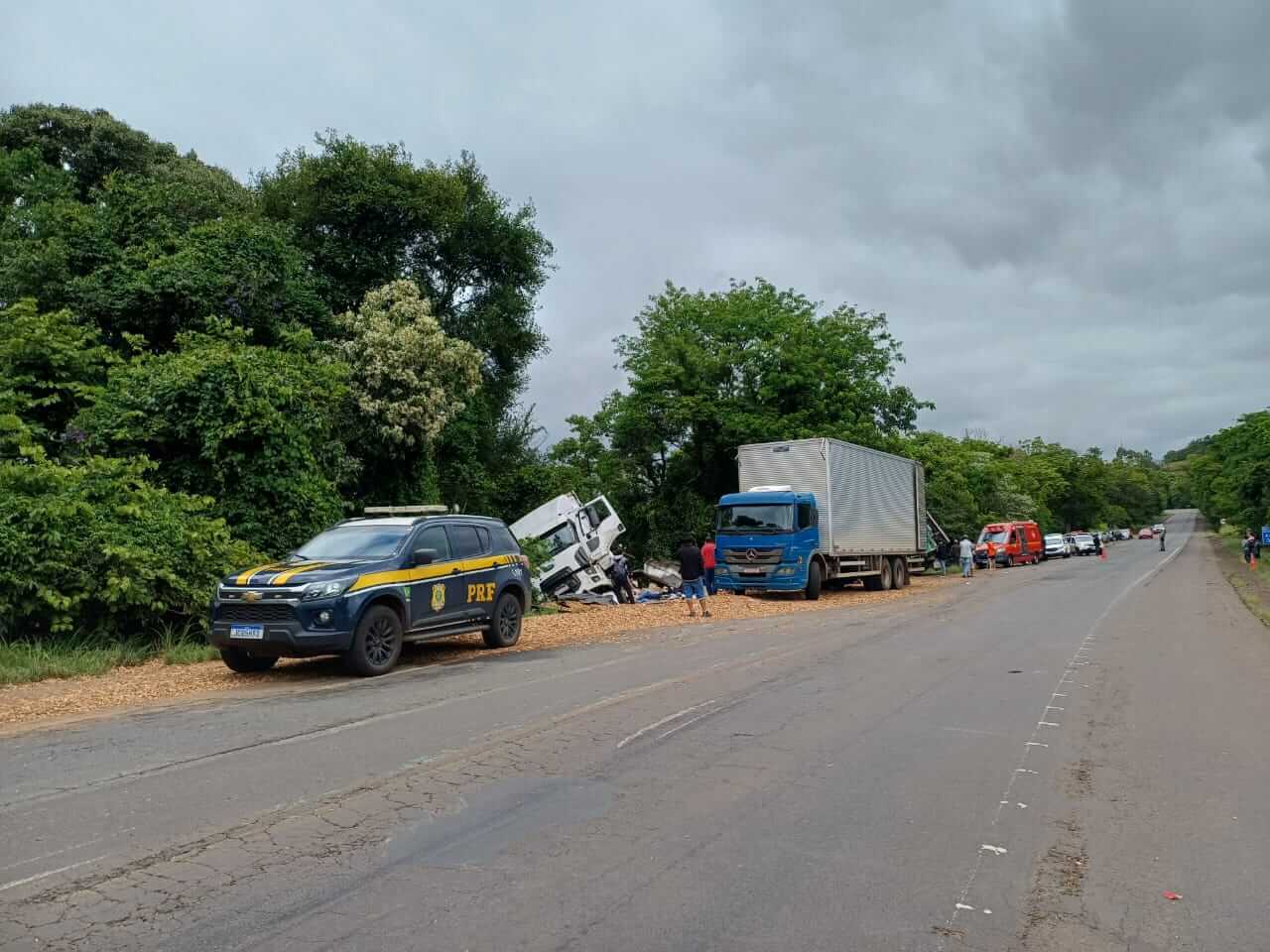 Capa PRF atende grave acidente com óbito em Frederico Westphalen