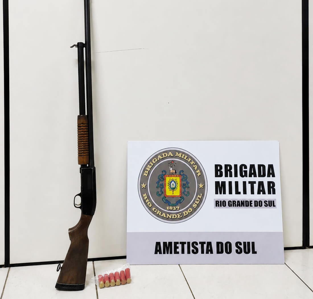 Capa Brigada Militar prende dois homens por porte ilegal de arma e embriaguez em Ametista do Sul