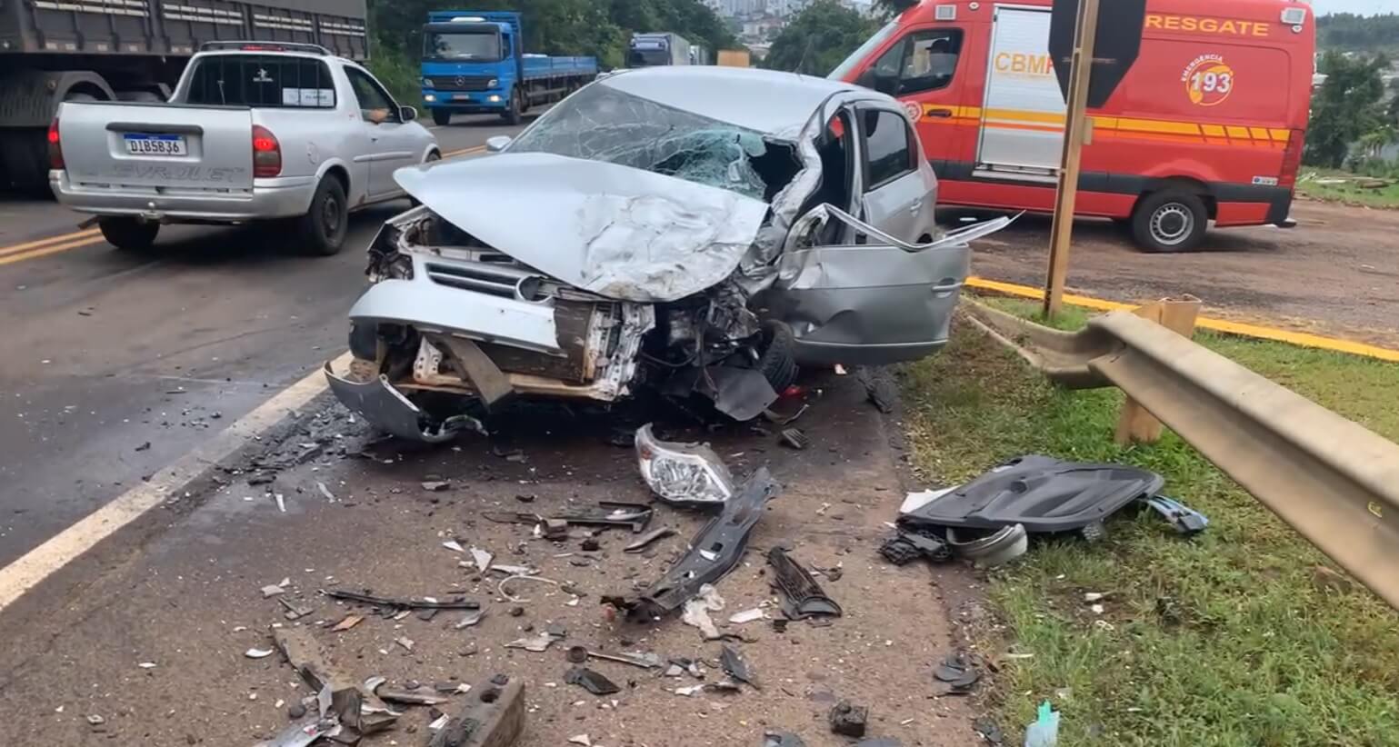 Capa Grave acidente é registrado em Frederico Westphalen