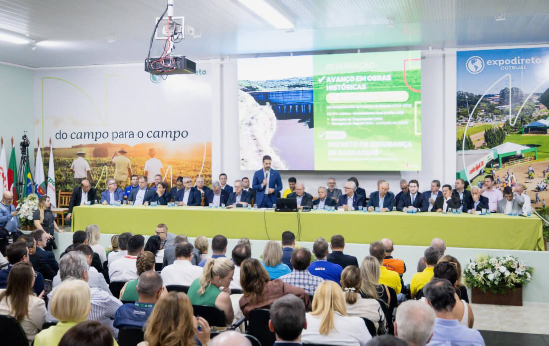 Capa Leite anuncia medidas para enfrentamento da estiagem durante a abertura da 25ª Expodireto Cotrijal