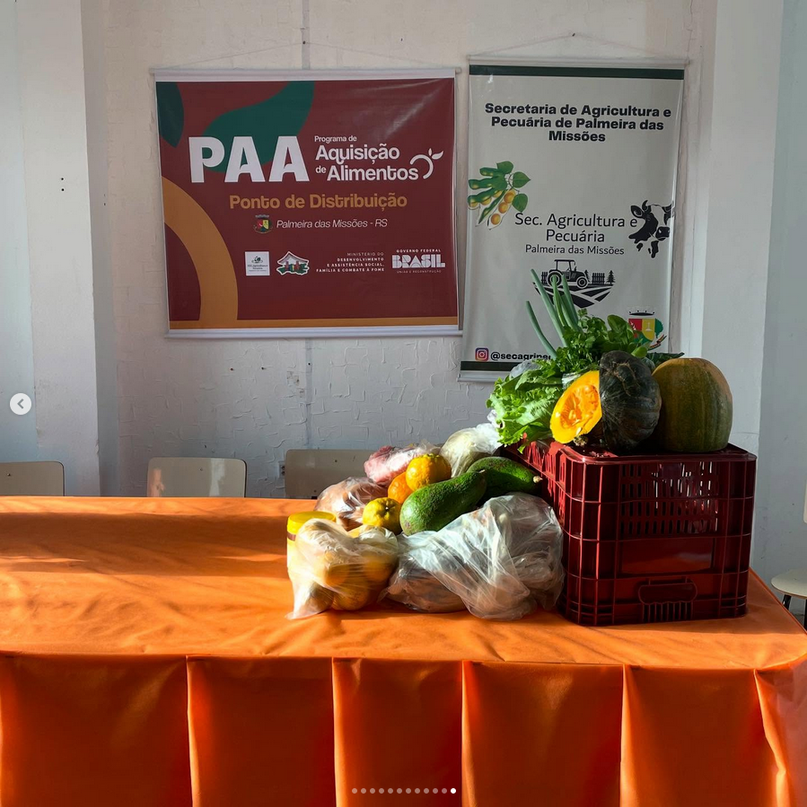 Capa Palmeira das Missões conclui a entregas do Programa de Aquisição de Alimentos