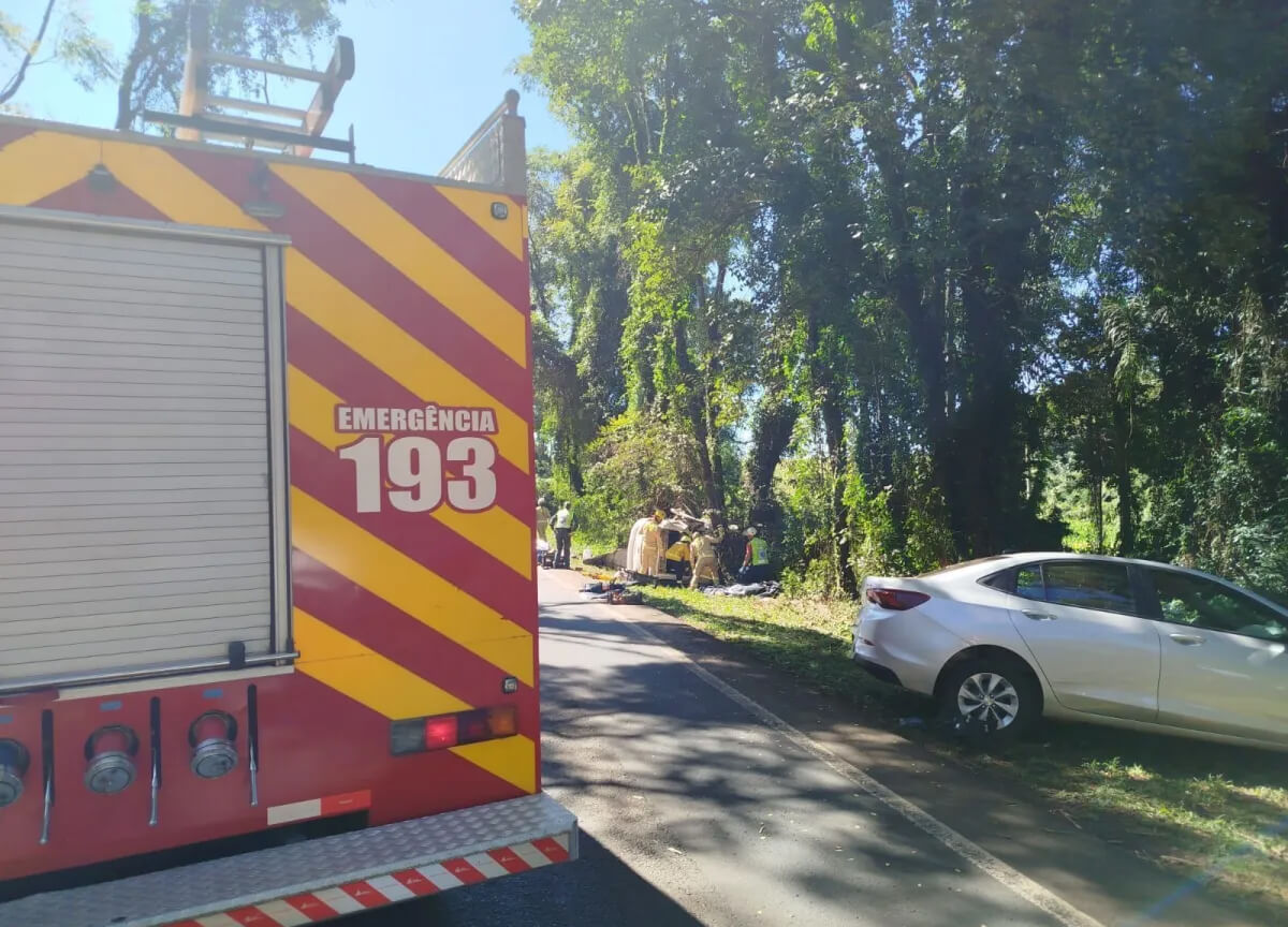 Capa Colisão causa a morte de cinco pessoas entre o Paraná e Santa Catarina
