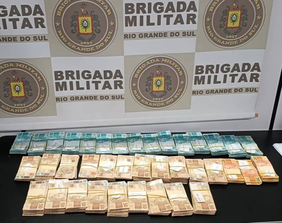 Capa  Alpestre: Brigada Militar apreende mais de R$ 250.000,00 em espécie