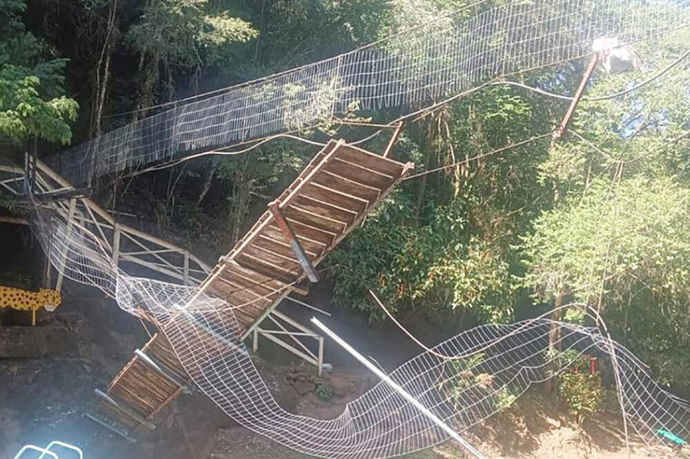 Capa Ponte desaba, deixa um morto e vários feridos em camping de Sapiranga