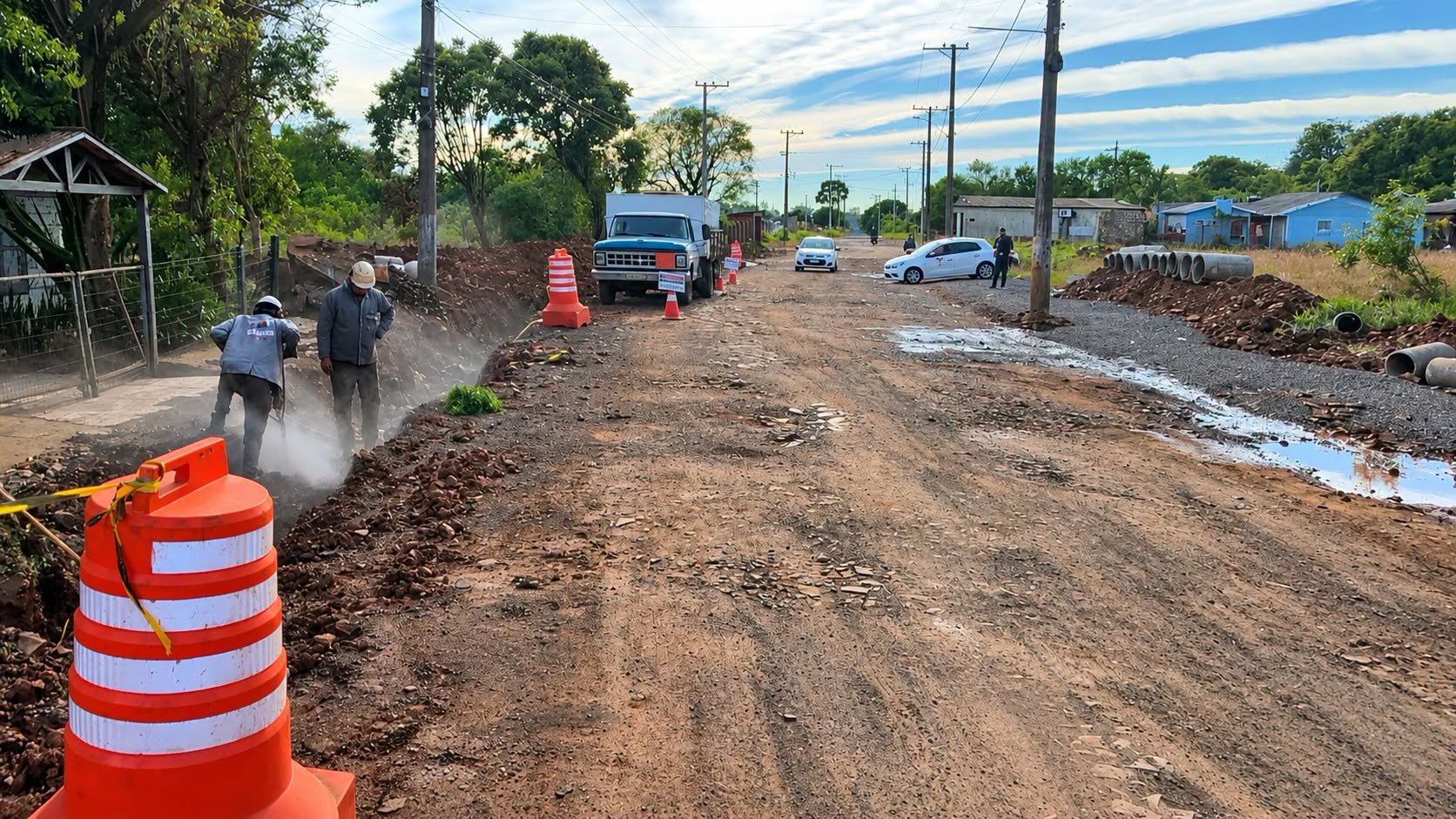 Capa Pavimentação avança em FW no bairro São Francisco de Paula após conclusão de obras de saneamento