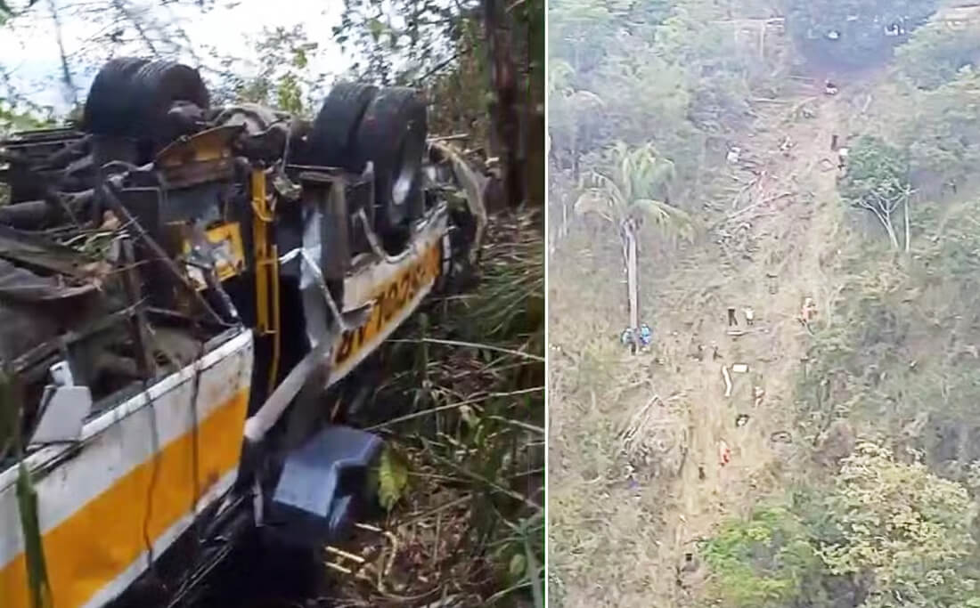 Capa Ônibus capota em ribanceira e deixa 17 mortos e quase 30 feridos em Alagoas