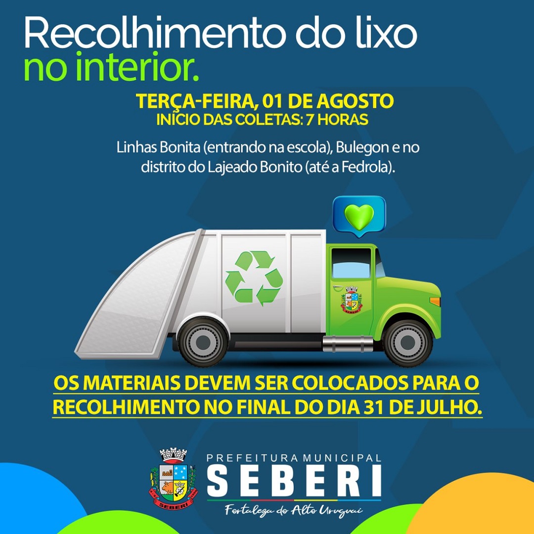 Capa Novo roteiro de recolhimento de lixo no interior