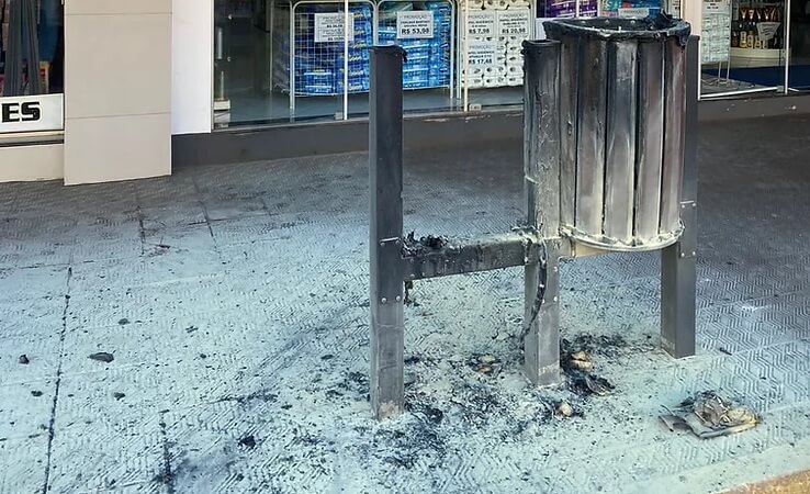 Capa Incêndio em Lixeira é esclarecido pela Polícia Civil de Tenente Portela