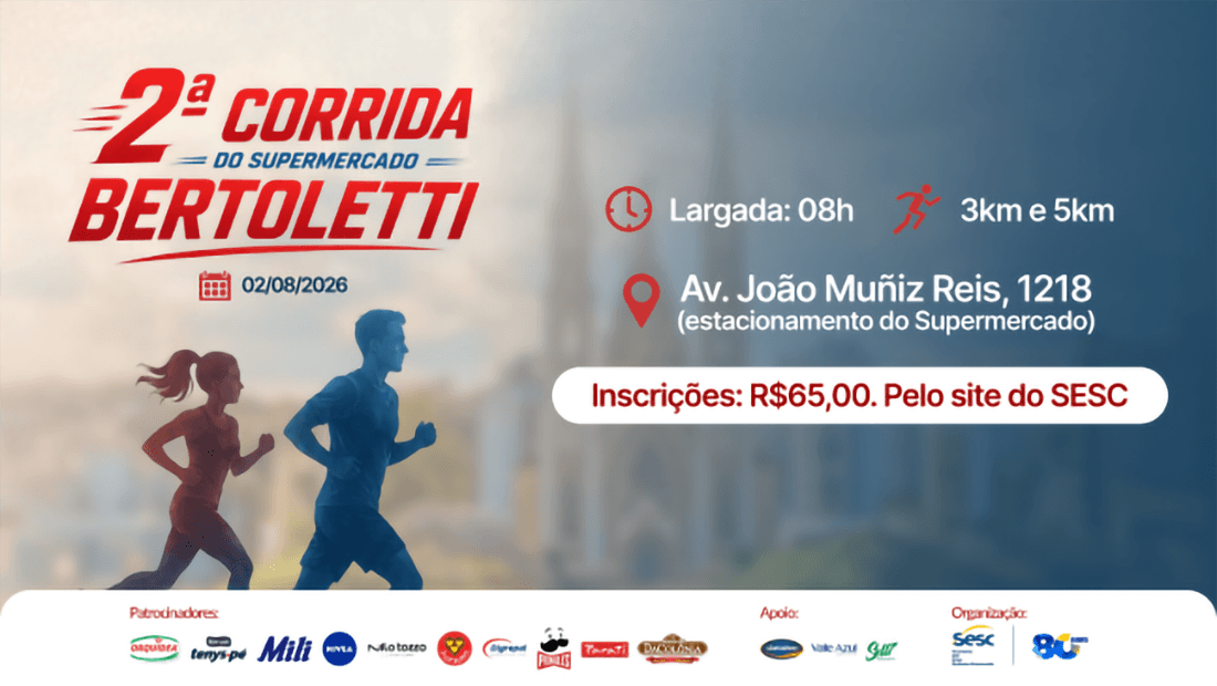 Capa Inscrições já estão abertas para a 2ª Corrida do Berto