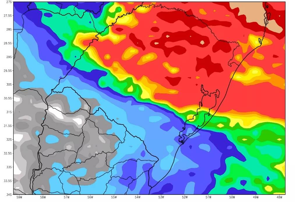 Capa Previsão de mais chuva para o RS após intensas precipitações, mas volumes serão menores