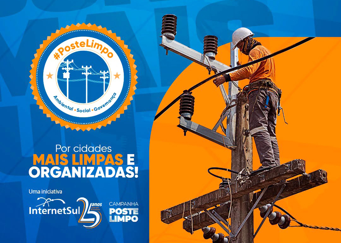 Capa Campanha Poste Limpo tem nova etapa de organização de cabos em avenidas de Frederico Westphalen