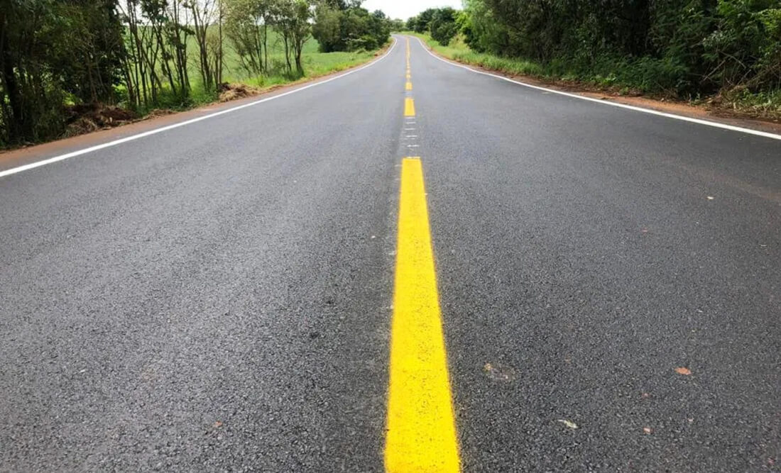 Capa Finalização da pintura da sinalização horizontal na ERS 330 está prevista para os próximos dias