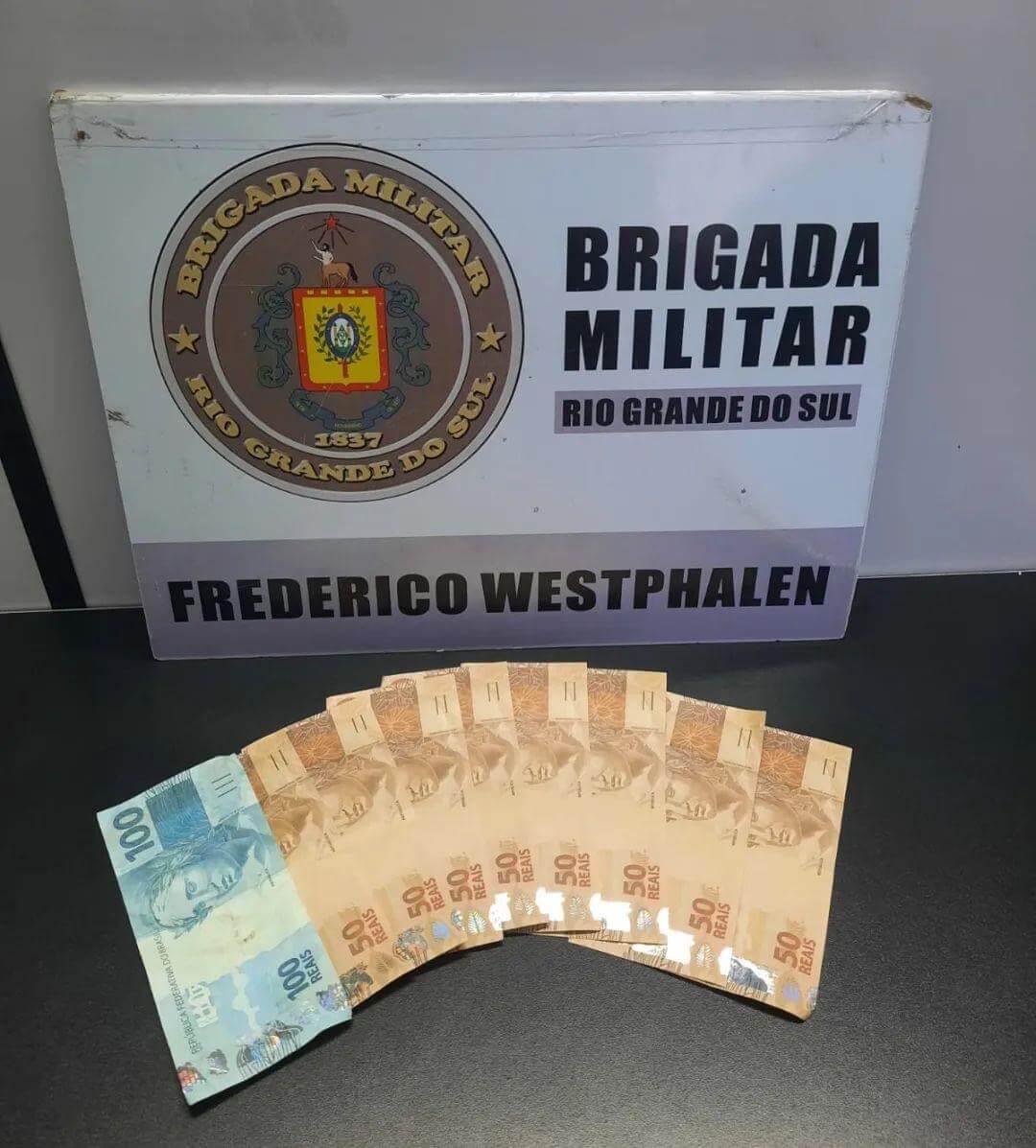 Capa Brigada Militar apreende notas falsas em Frederico Westphalen