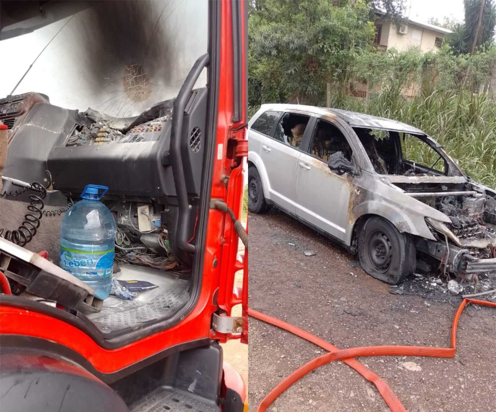 Capa Sarandi: Bombeiros Militares atendem ocorrências de incêndio em veículos