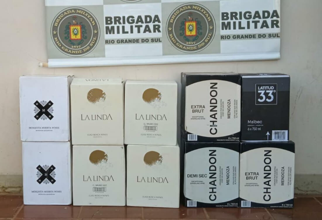 Capa Crissiumal: BM apreende bebidas de origem estrangeira