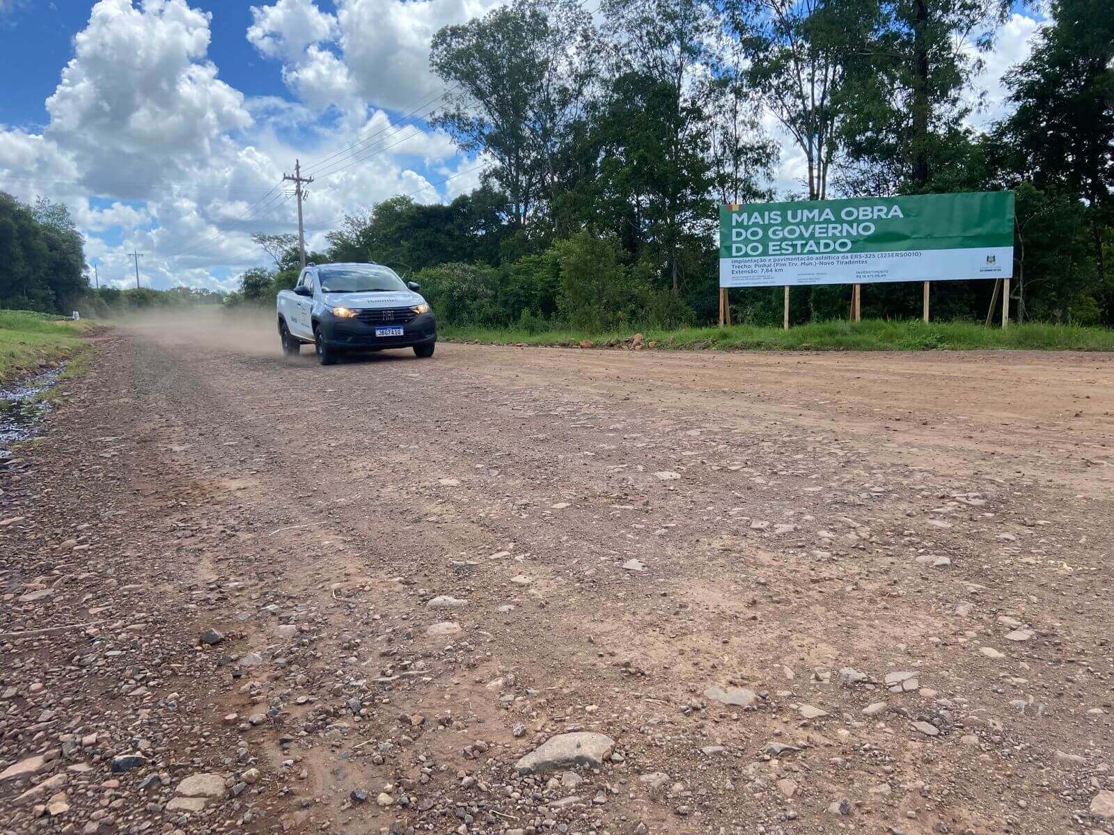 Capa Investimento na ERS 325, entre Pinhal e Novo Tiradentes deve ser de R$ 18 milhões