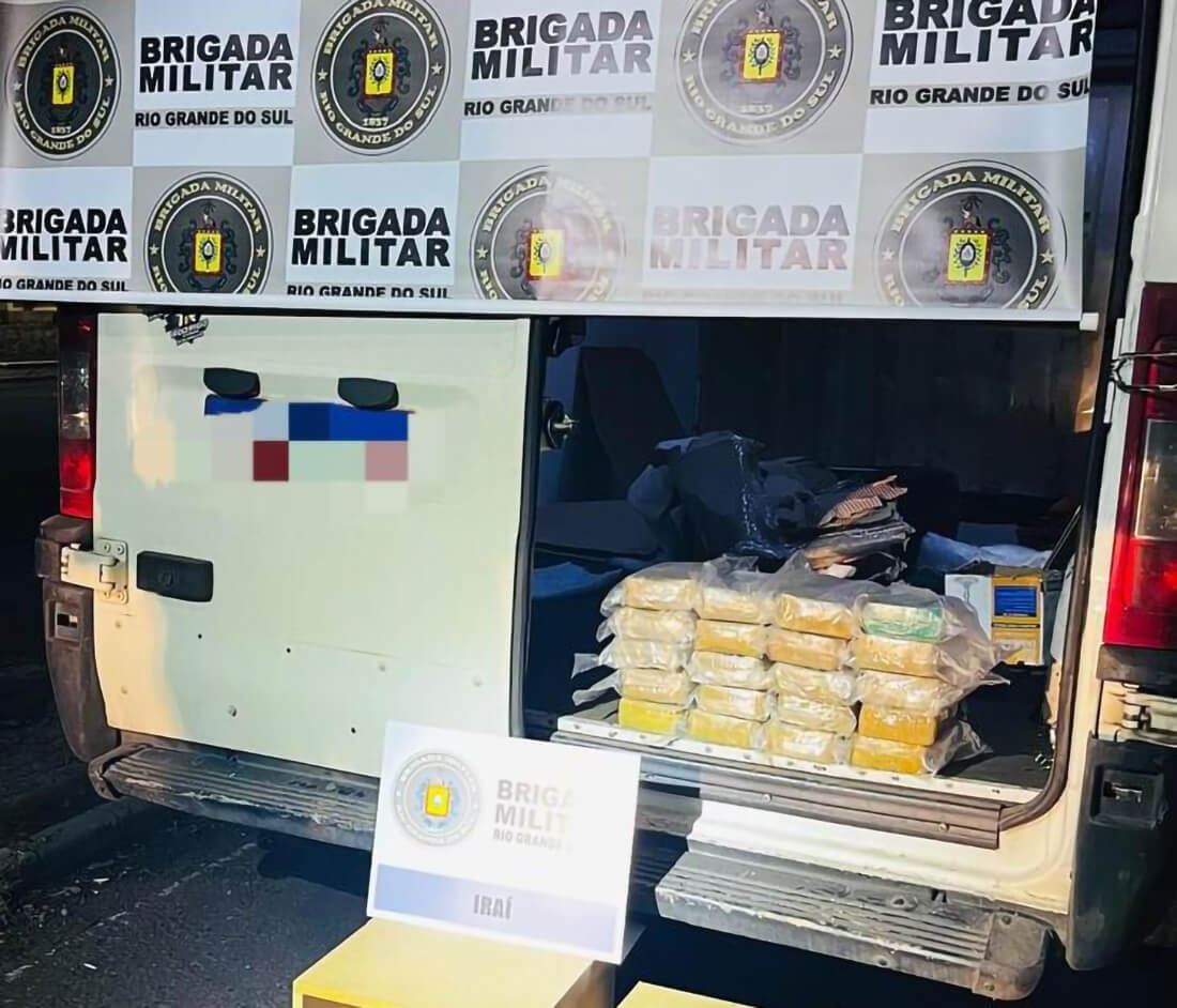 Capa Brigada Militar apreende mais de 21 quilos de crack durante operação em Iraí
