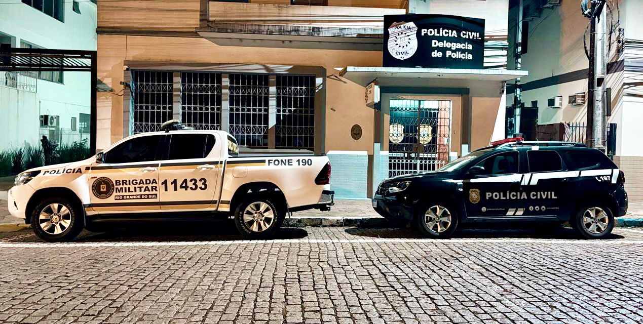 Capa Operação em Palmeira das Missões prende três homens e apreende arma e munições