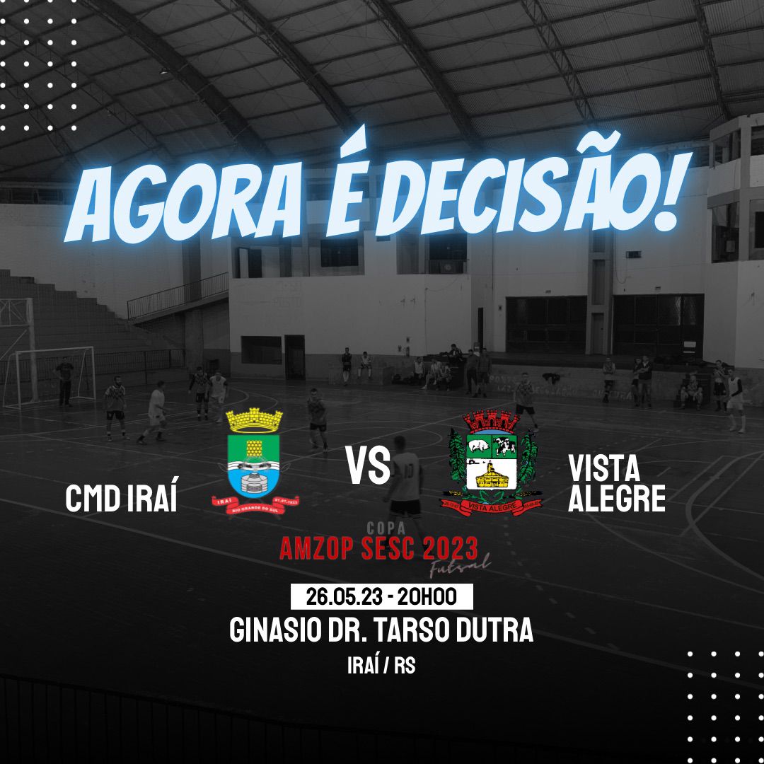 Capa CMD Iraí faz jogo decisivo nesta sexta-feira, 26, pela liderança da chave