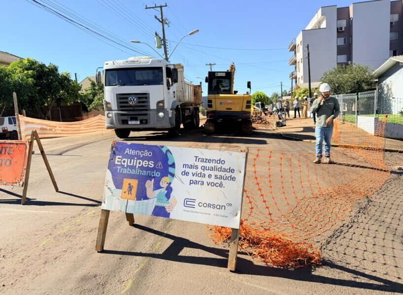 Capa Corsan inicia nova etapa de obras do esgotamento sanitário em Frederico Westphalen