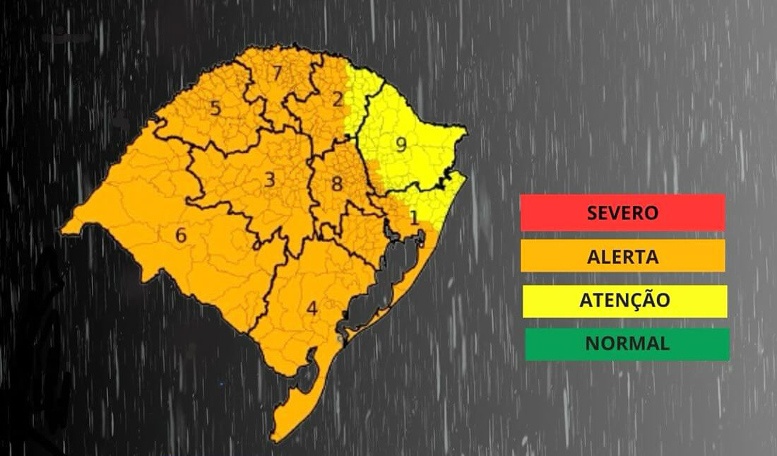 Capa Defesa Civil alerta para fortes chuvas e temporais nesta quinta-feira
