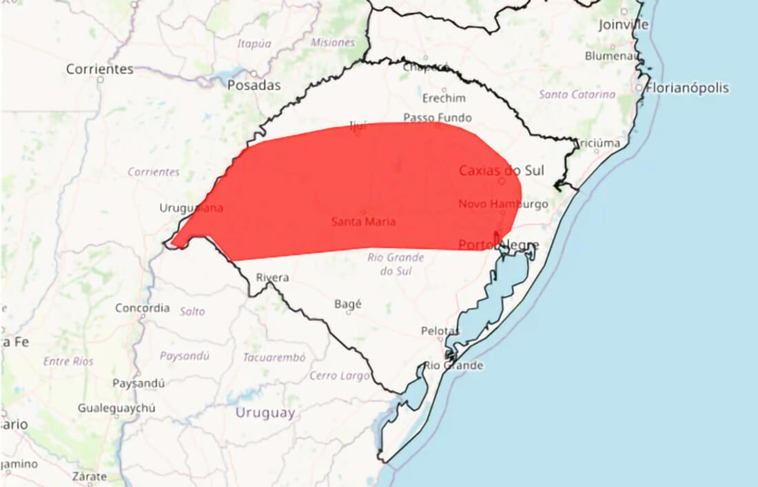 Capa Ciclone extratropical tem potencial para tornados nas regiões Noroeste, Norte e Nordeste do RS